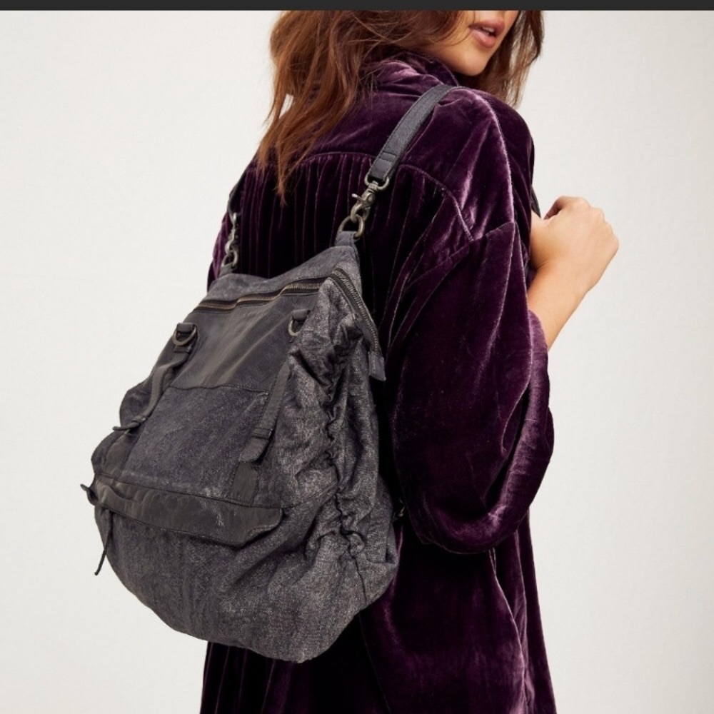 Free People Charcoal Gray Bag